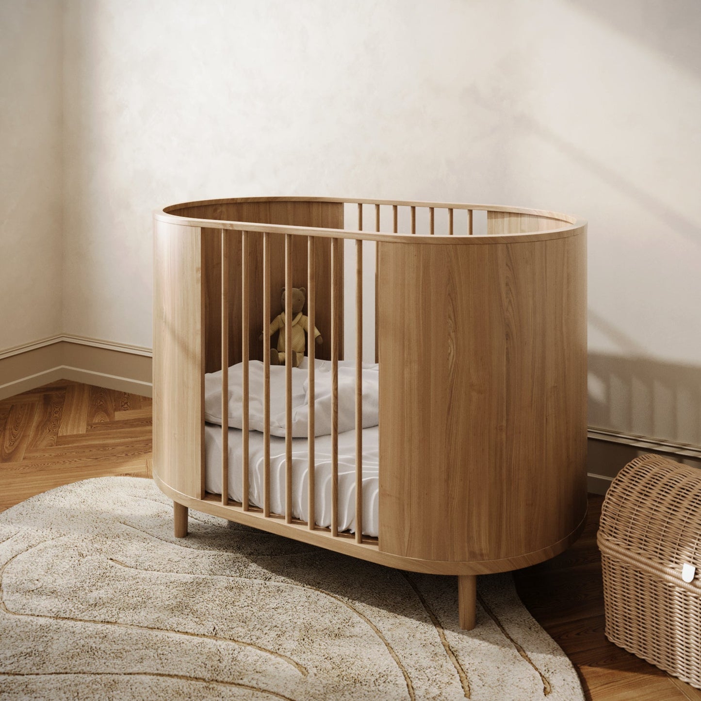 Kas Kopenhagen Kai Baby Cot - Natural Oak