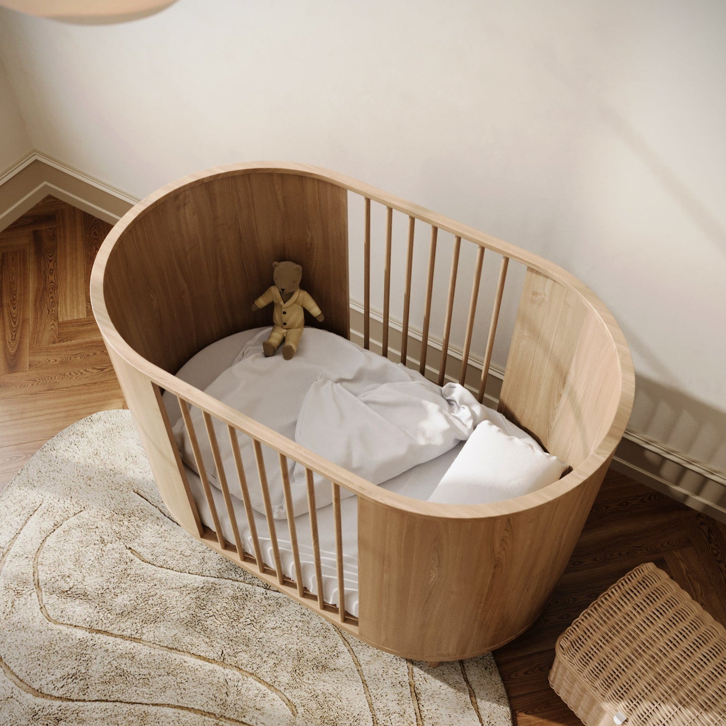 Kas Kopenhagen Kai Baby Cot - Natural Oak
