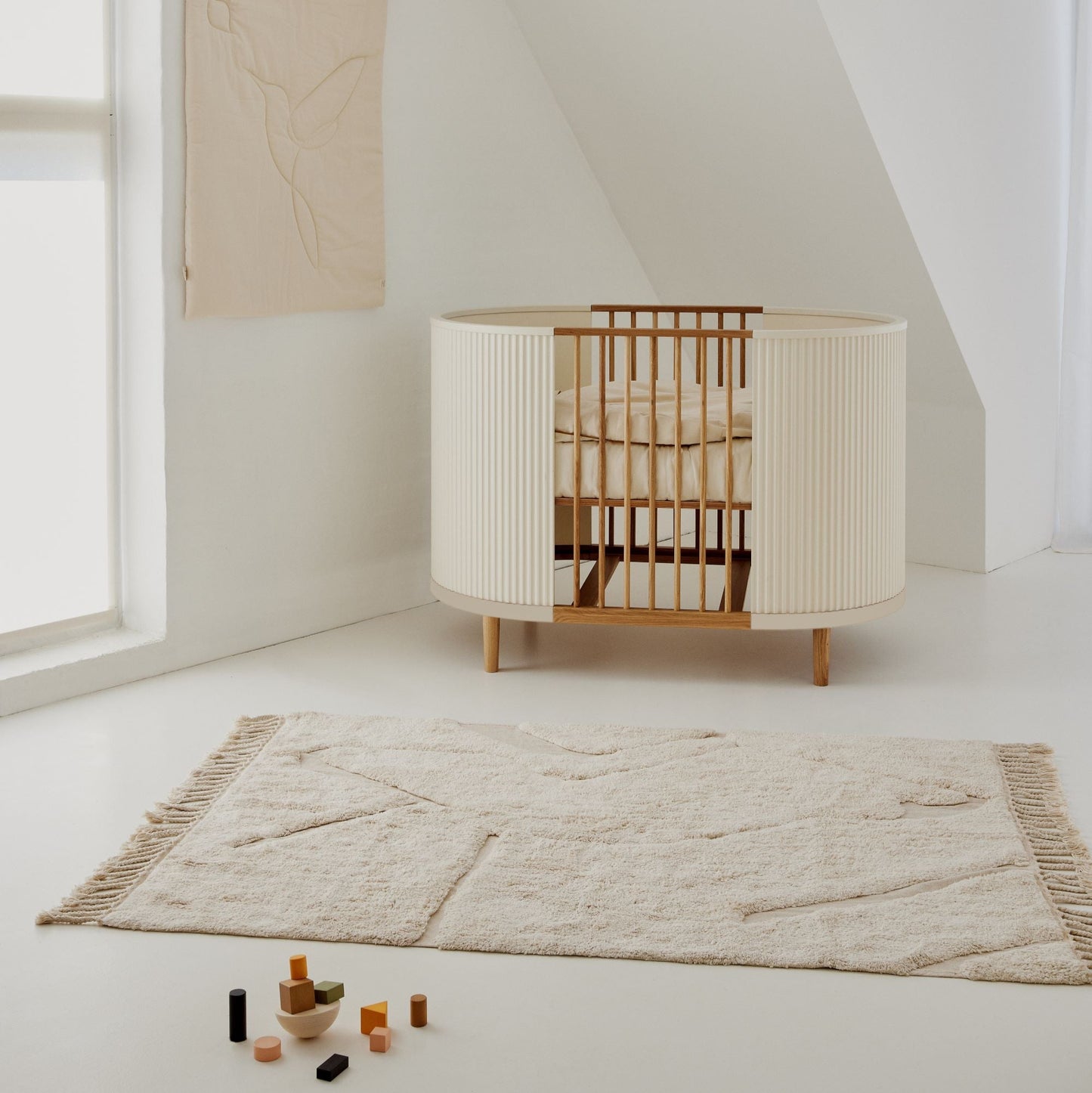 Kas Kopenhagen Kai Baby Cot - Cream Oak