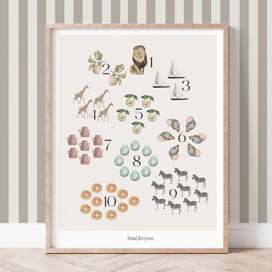 Count With Me Numbers Print by Lion & The Pear