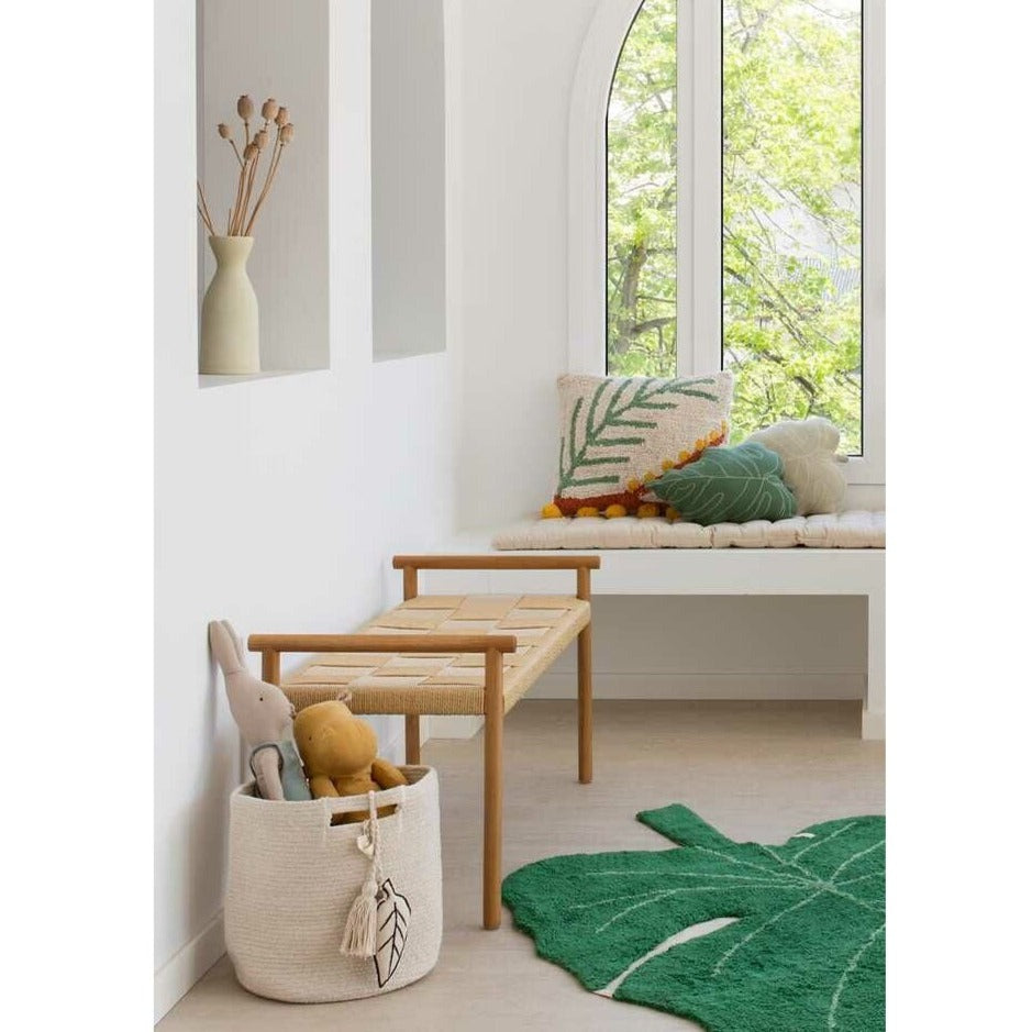 Lorena Canals Knitted Cushion - Baby Leaf (3 Colours Available)