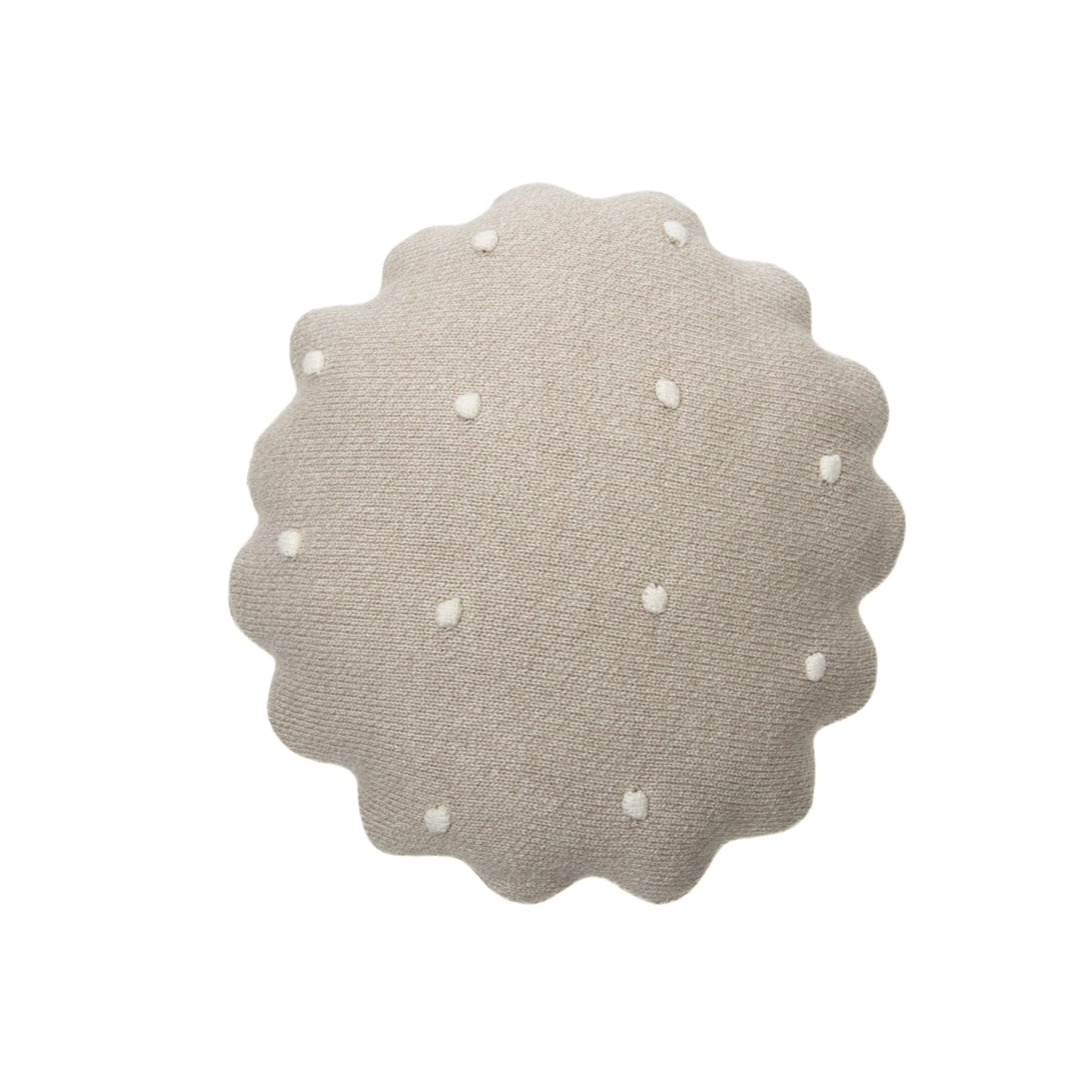 Lorena Canals Knitted Cushion - Round Biscuit (4 Colours Available)
