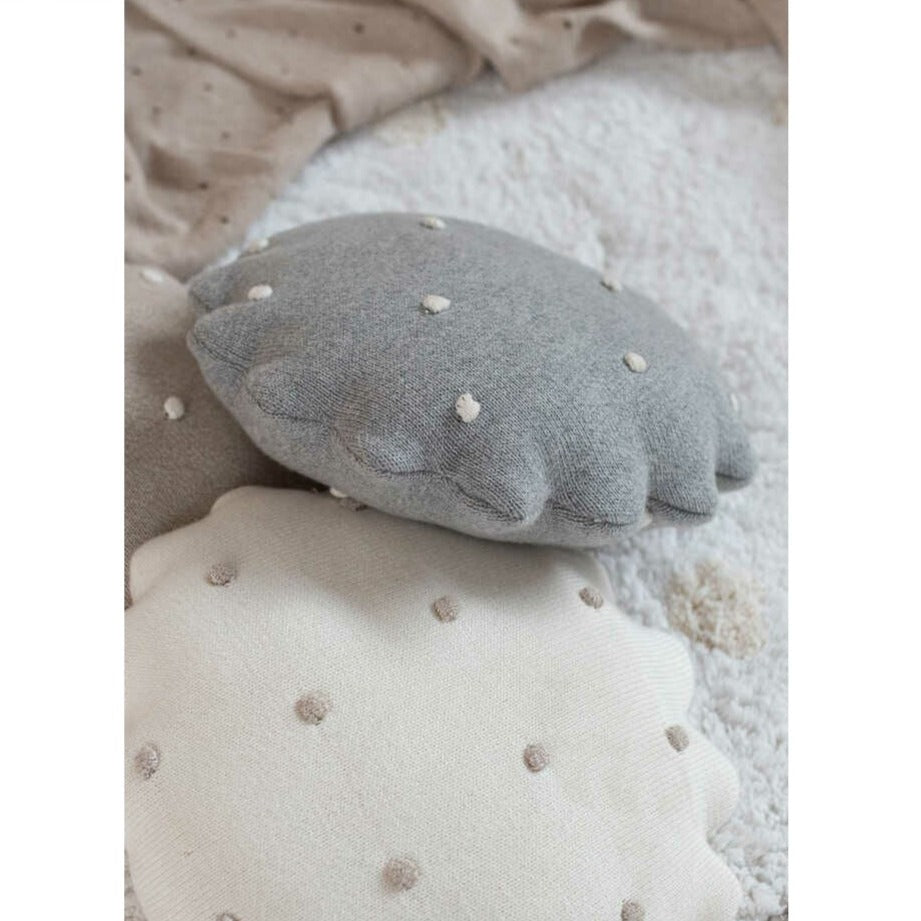 Lorena Canals Knitted Cushion - Round Biscuit (4 Colours Available)