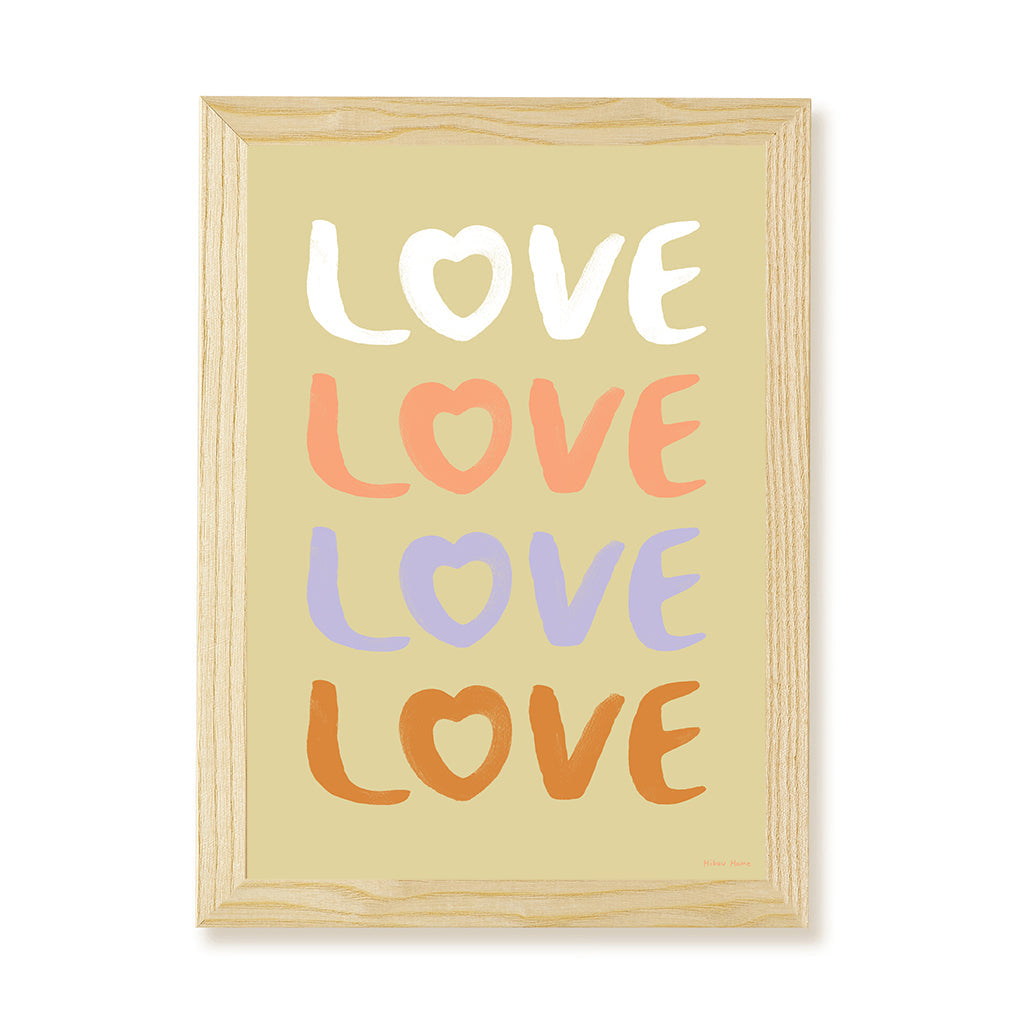 LOVE Kids Art Print by Hibou Home