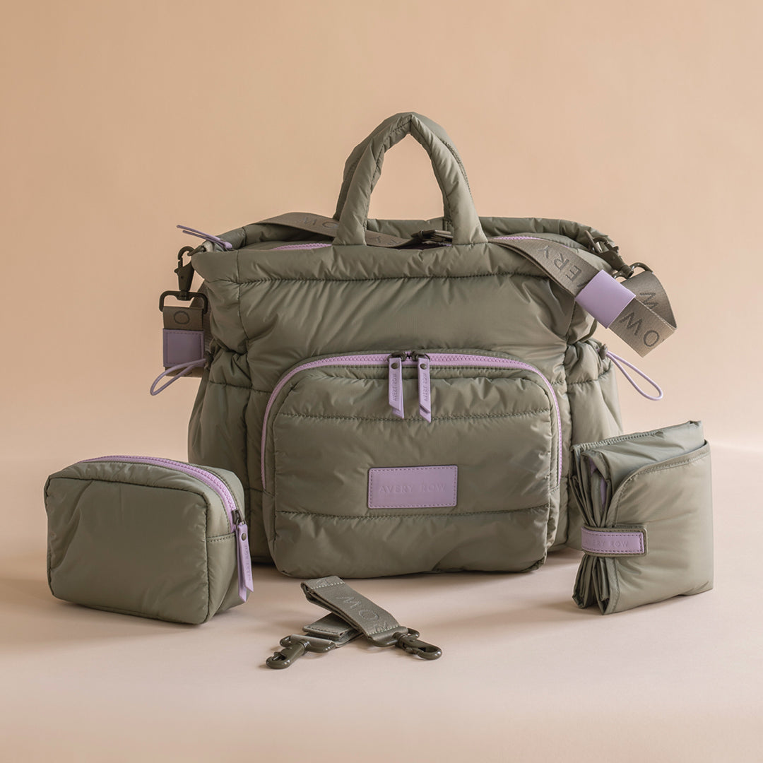 Avery Row Baby Changing Tote Bag - Olive