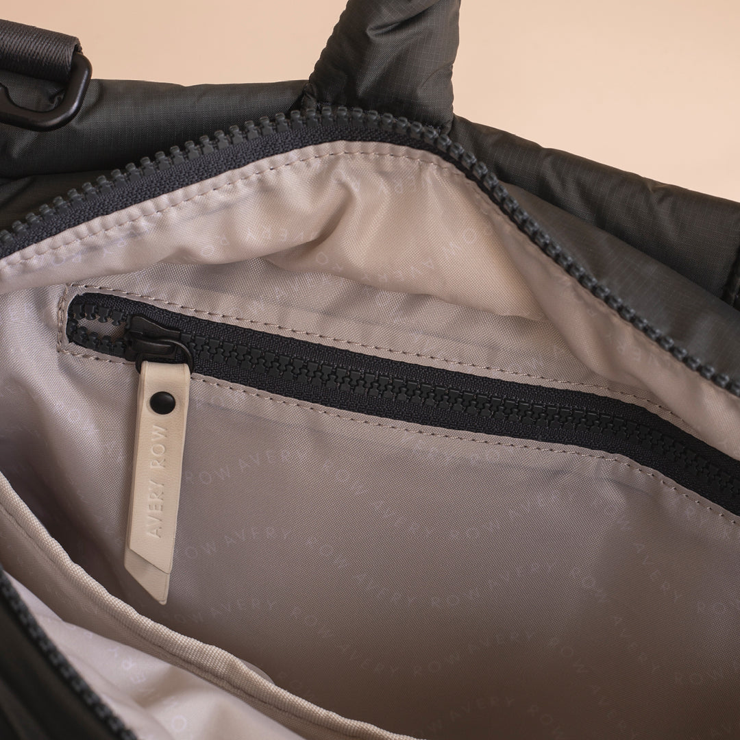 Avery Row Baby Changing Tote Bag - Soft Black