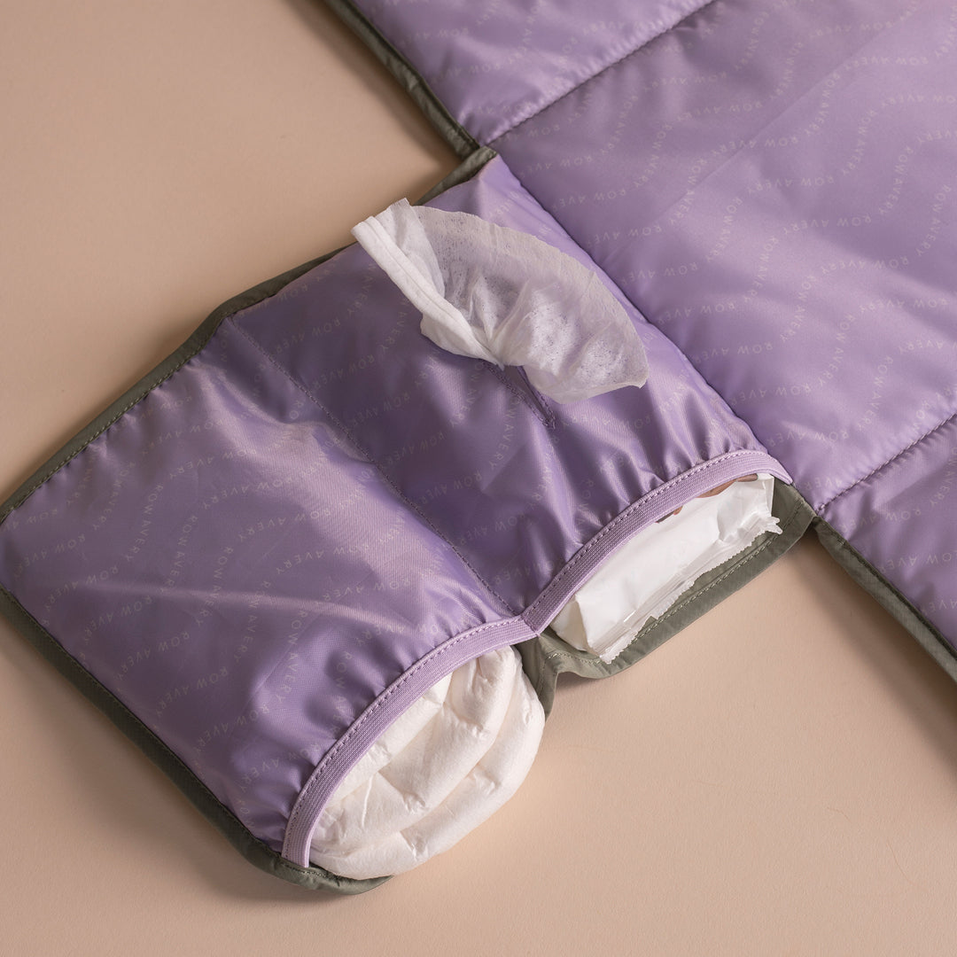 Avery Row Recycled Nylon Travel Baby Changing Mat - Olive