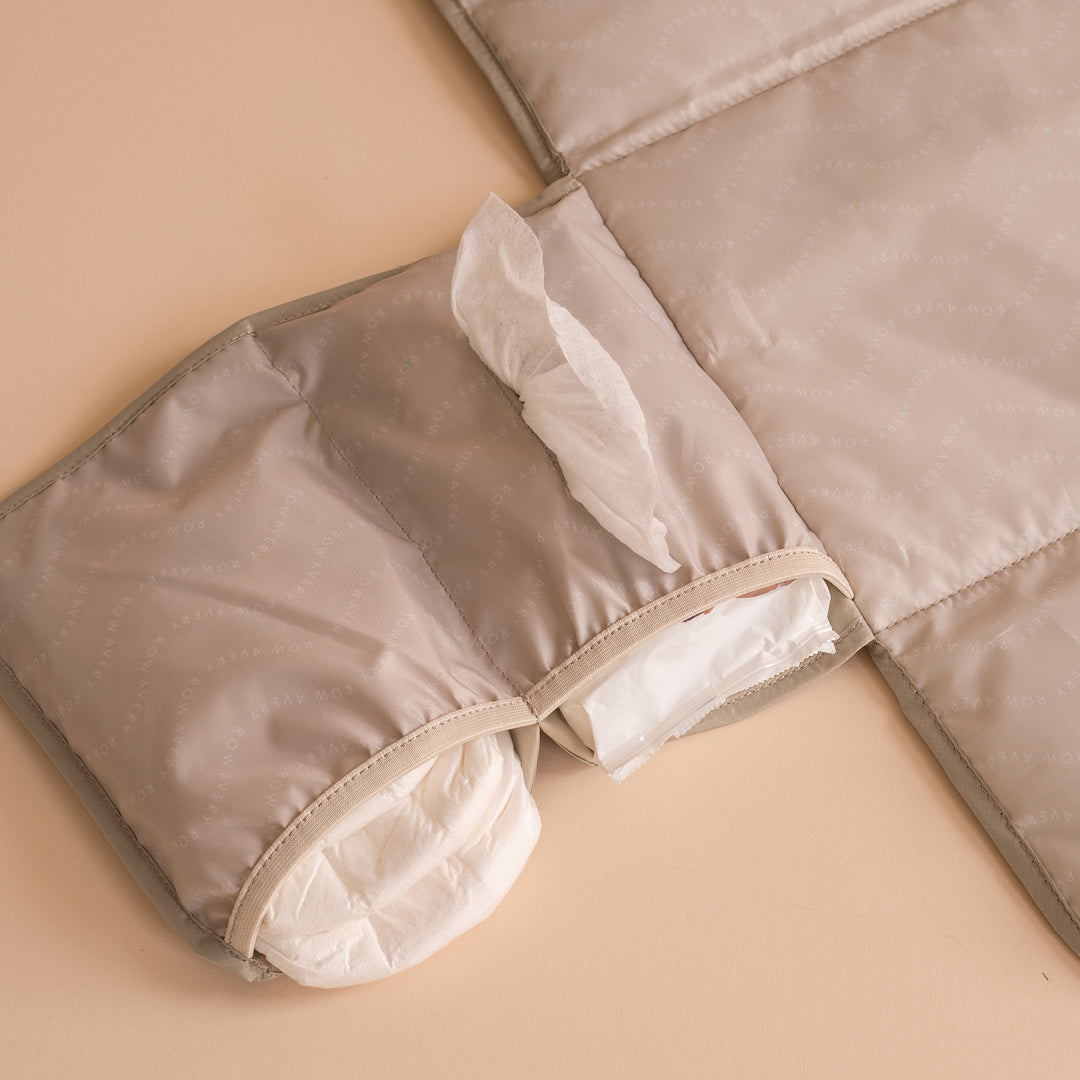 Avery Row Recycled Nylon Travel Baby Changing Mat - Oyster