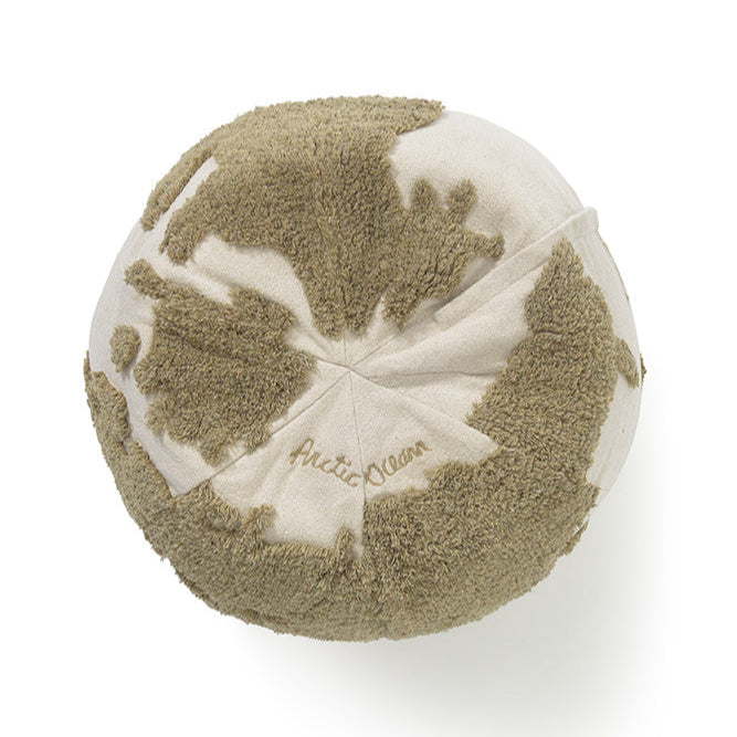 Lorena Canals Pouf - Rugcycled - World Map