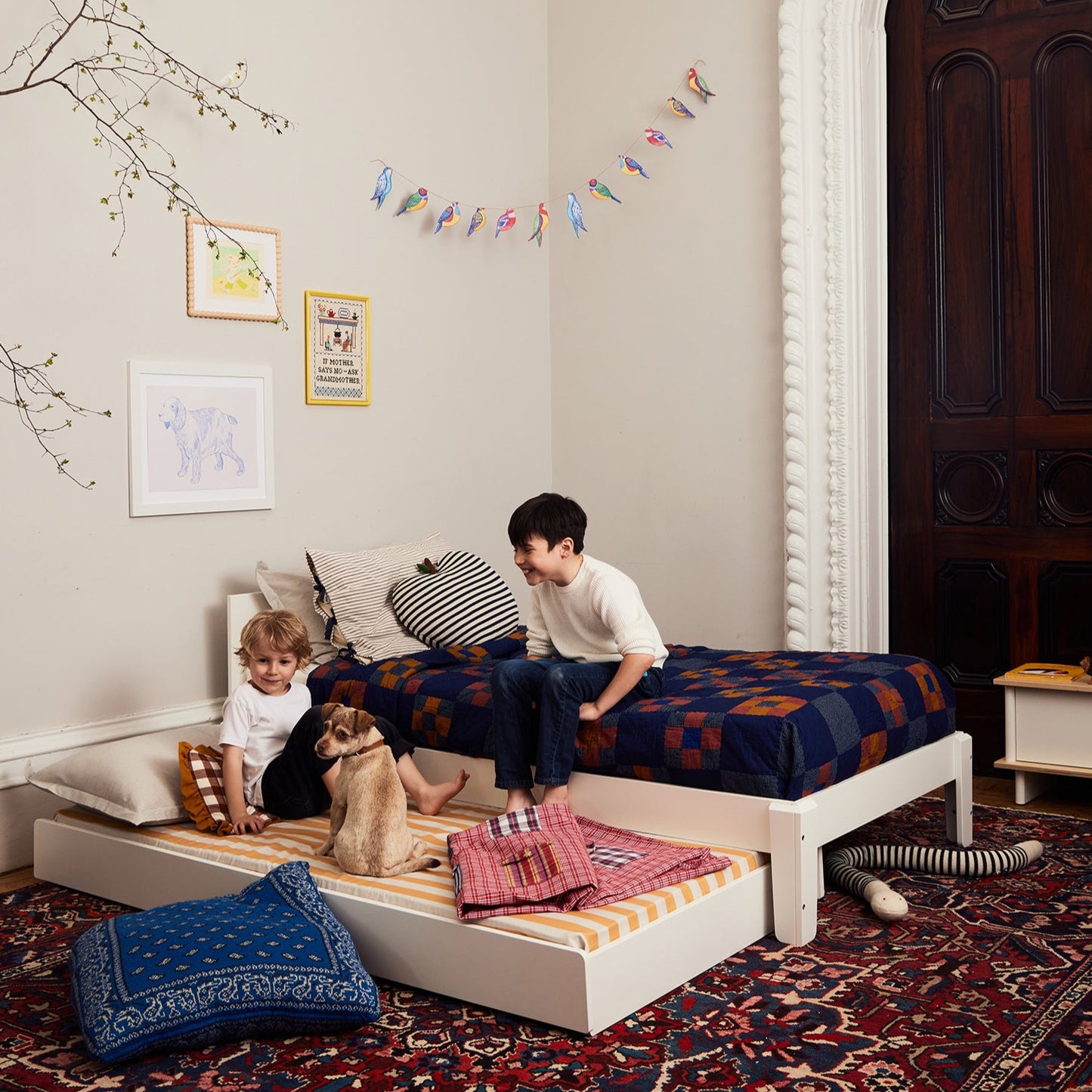 Oeuf NYC Perch Twin Single Bed - White