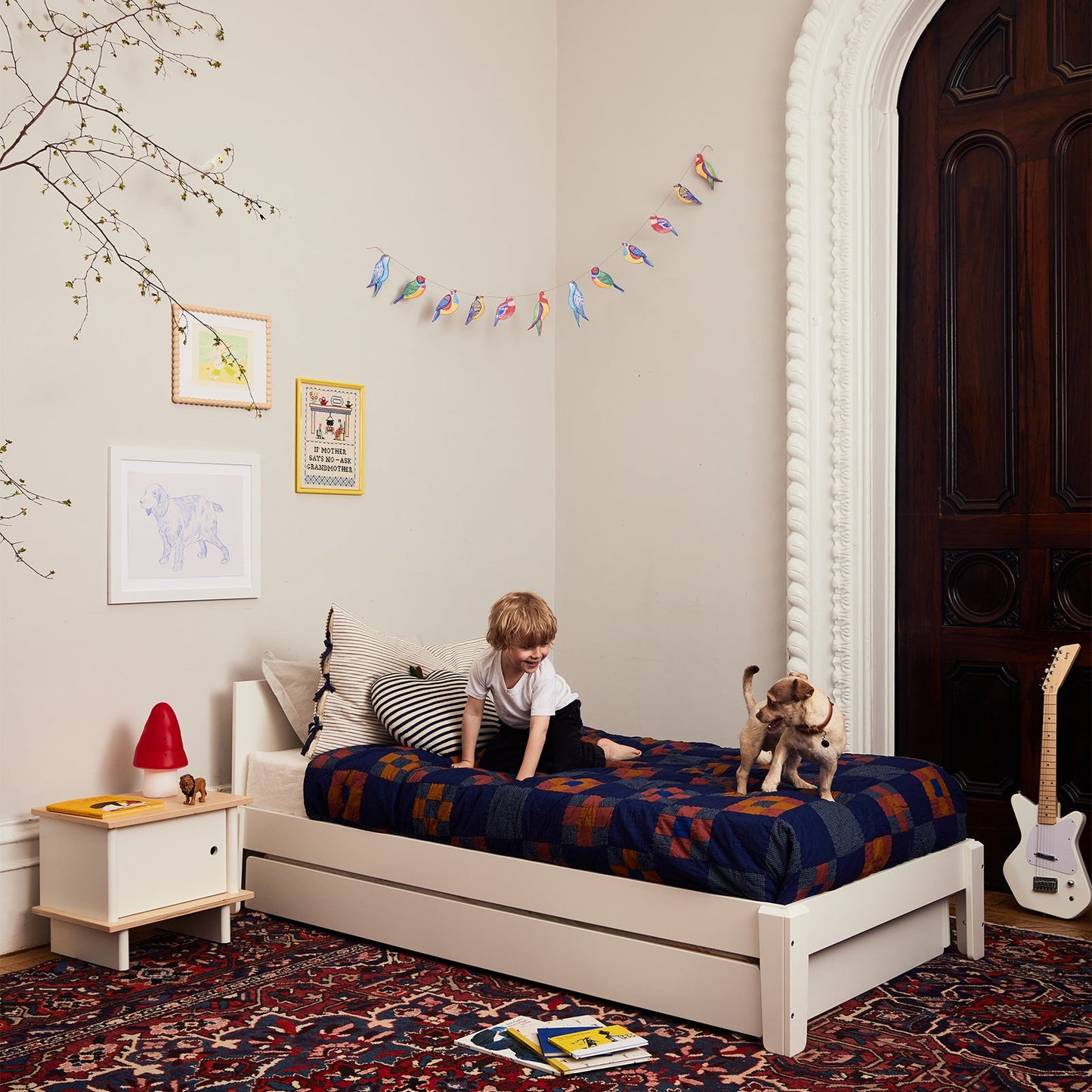 Oeuf NYC Perch Twin Single Bed - White