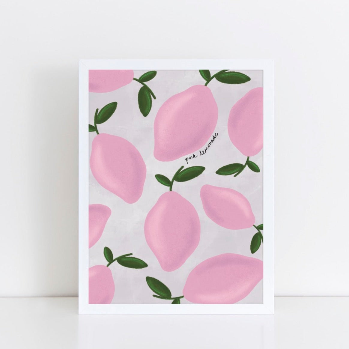 Pink Lemonade Pattern Art Print by The Little Jones (14 Sizes Available)
