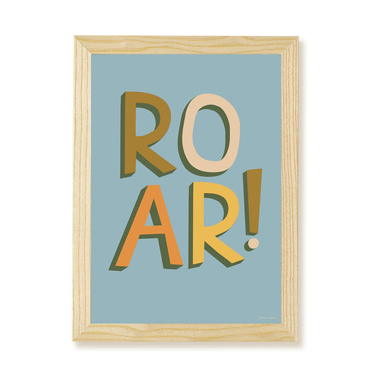 ROAR! Kids Art Print by Hibou Home