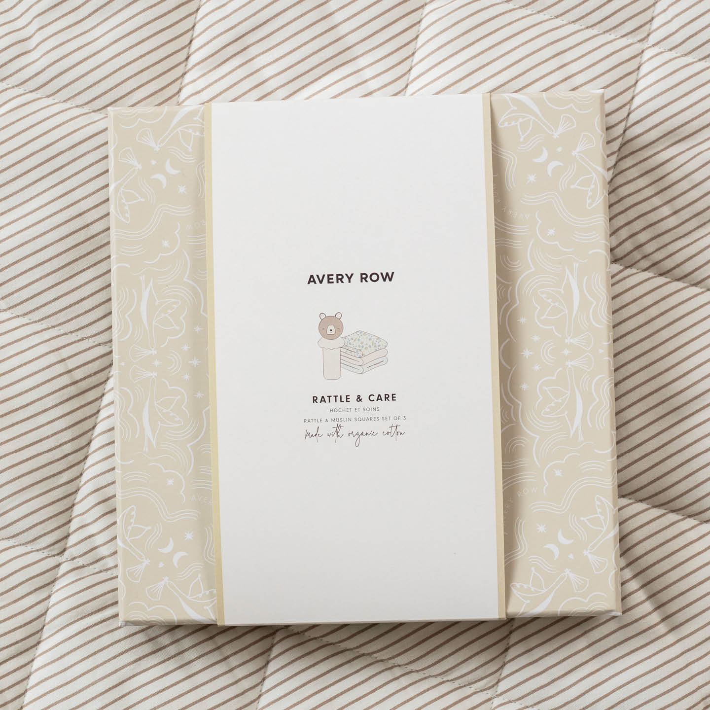 Avery Row Rattle & Care New Baby Gift Set - Nature Trail