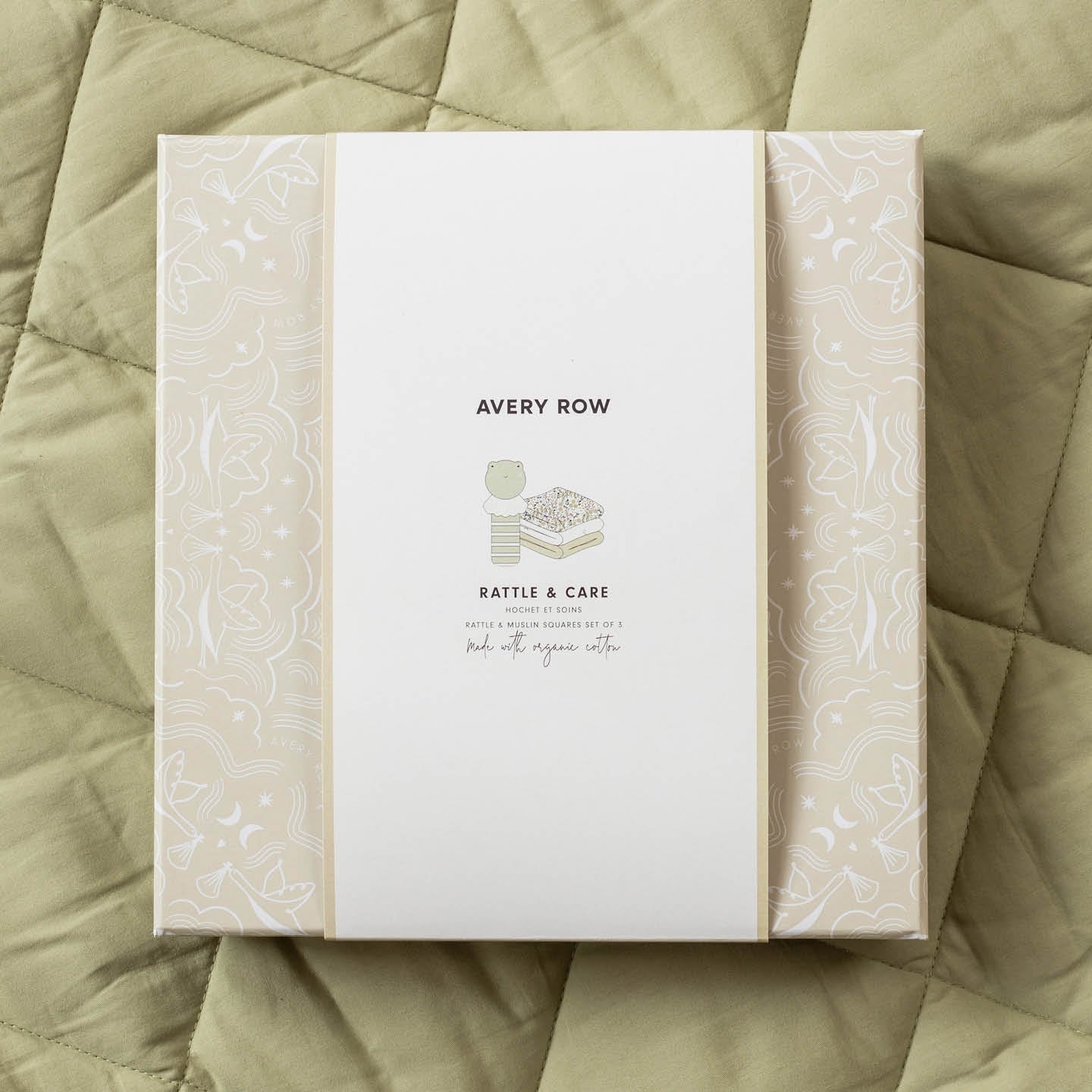 Avery Row Rattle & Care New Baby Gift Set - Riverbank
