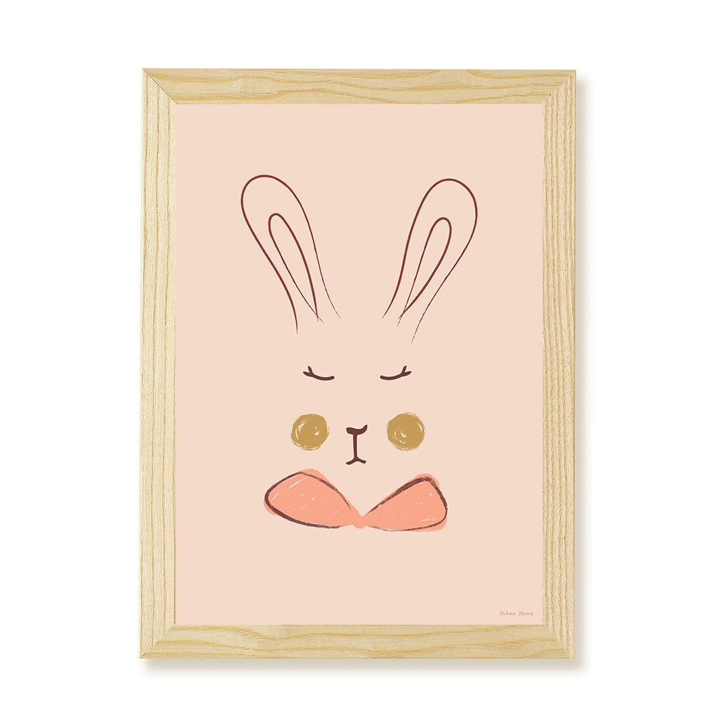Sylvie Rabbit Kids Art Print by Hibou Home