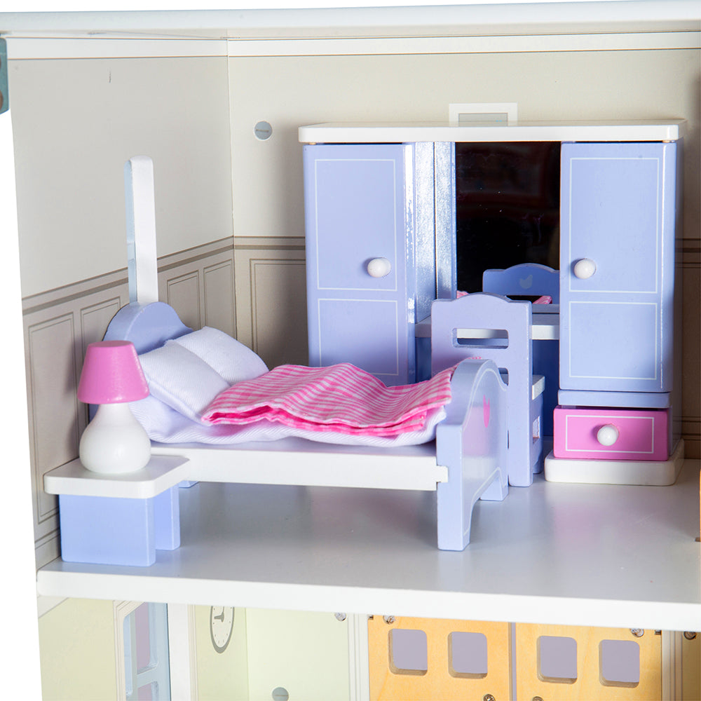 Bigjigs Wooden Summer Dolls House & Furniture