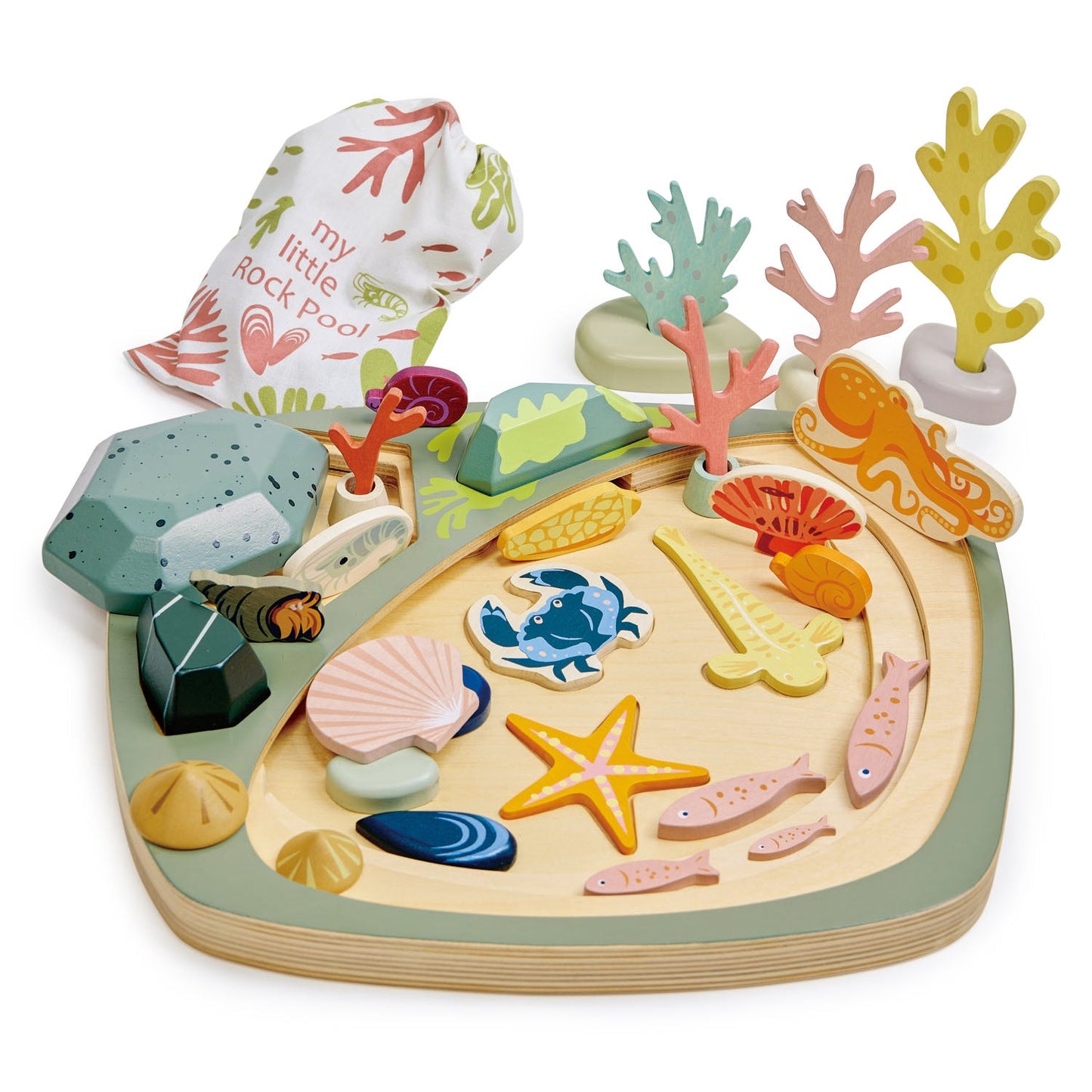 Tender Leaf Toys Wooden My Little Rock Pool Playset
