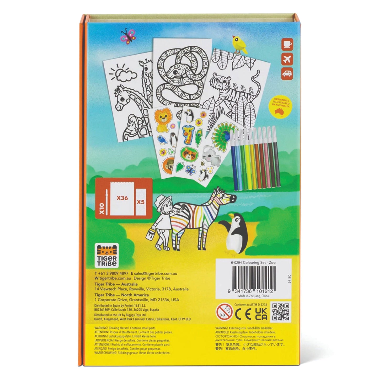 Tiger Tribe Colouring Set - Zoo