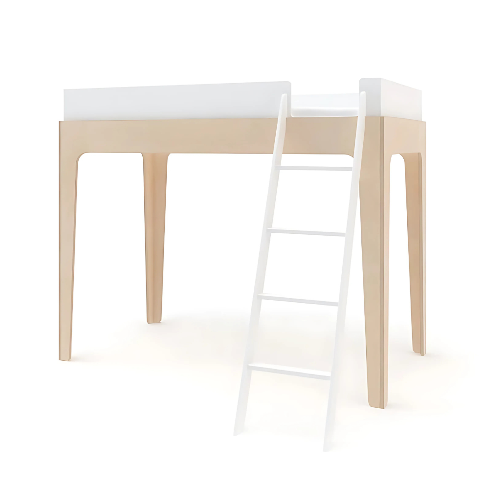 Oeuf NYC Perch Loft Bed - White & Birch