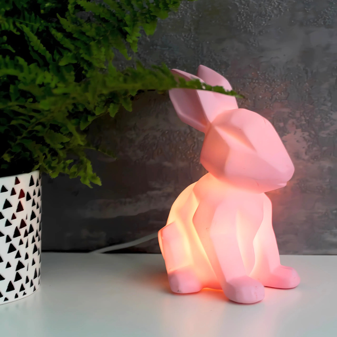 Pink Rabbit LED Night Light by House of Disaster