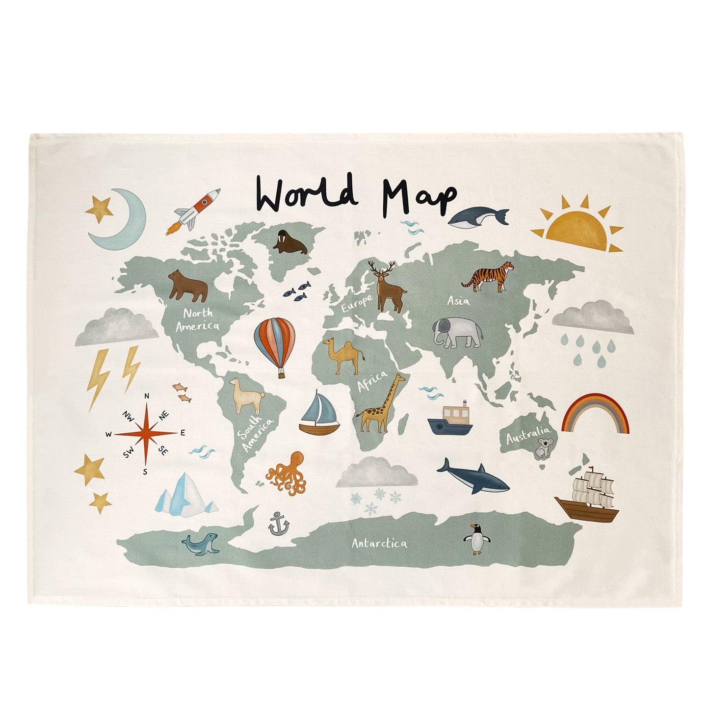 Kid of the Village World Map Wall Hanging - Large