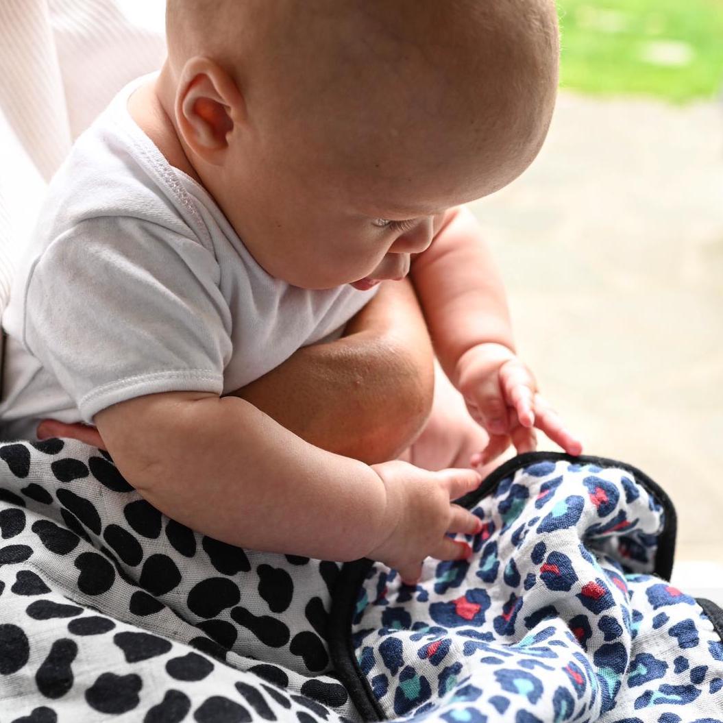 Etta Loves Muslin Baby Blanket - Animal Print