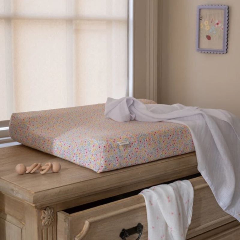 Avery Row Baby Changing Cushion - Wildflower Garden