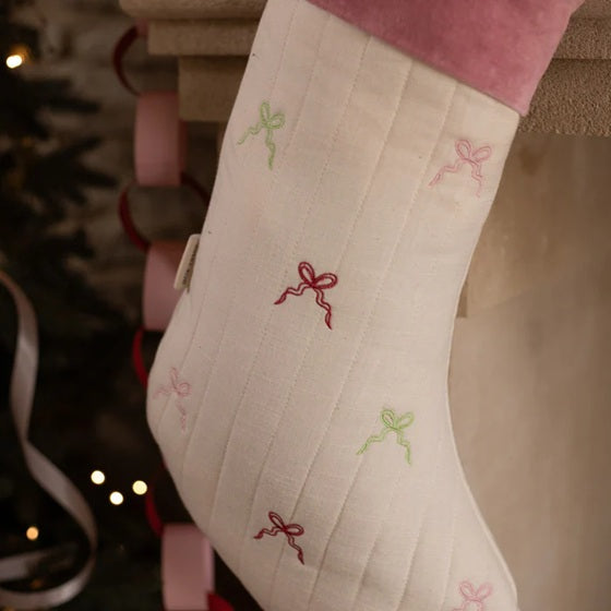 Avery Row Christmas Stocking - Bows