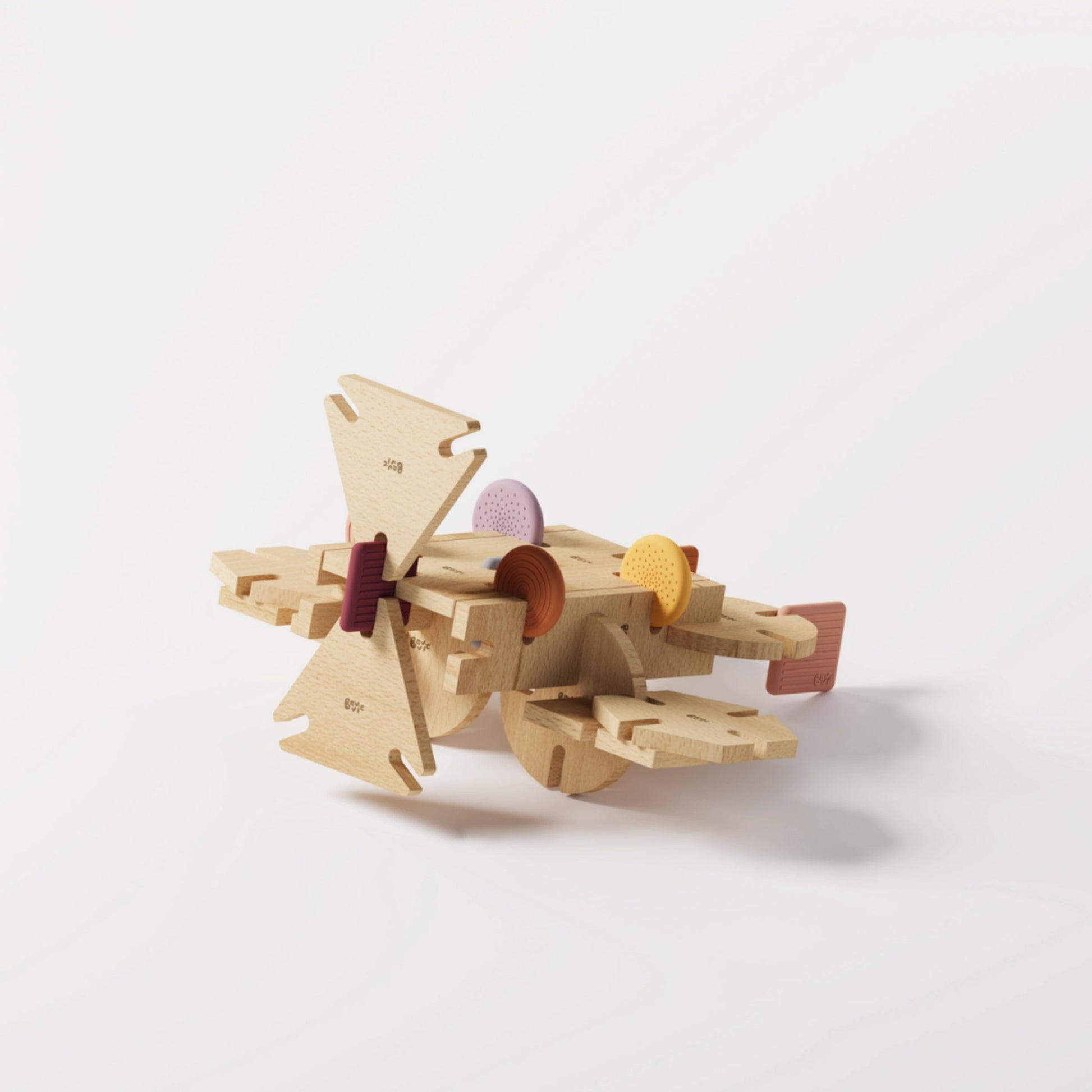 Bavvic Wooden Builder Set - 48 Pcs