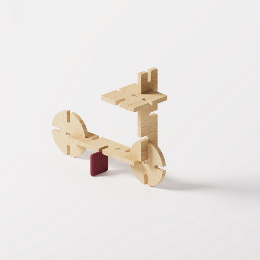 Bavvic Wooden Mini Builder Set - 19 Pcs
