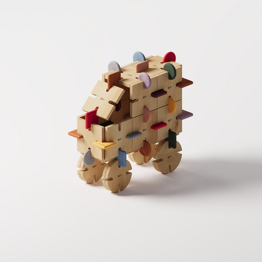 Bavvic Wooden Family Set - 128 Pcs