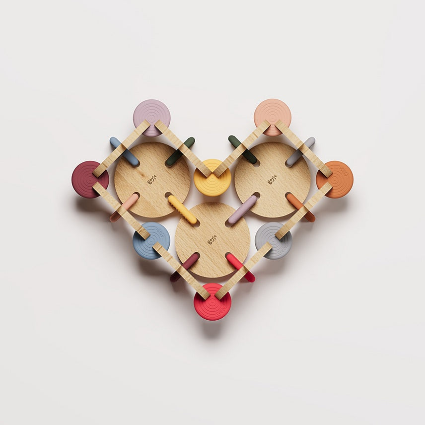 Bavvic Wooden Family Set - 128 Pcs