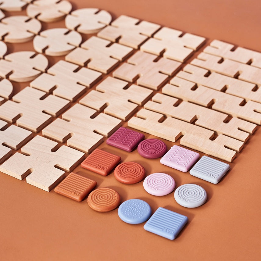 Bavvic Wooden Family Set - 128 Pcs