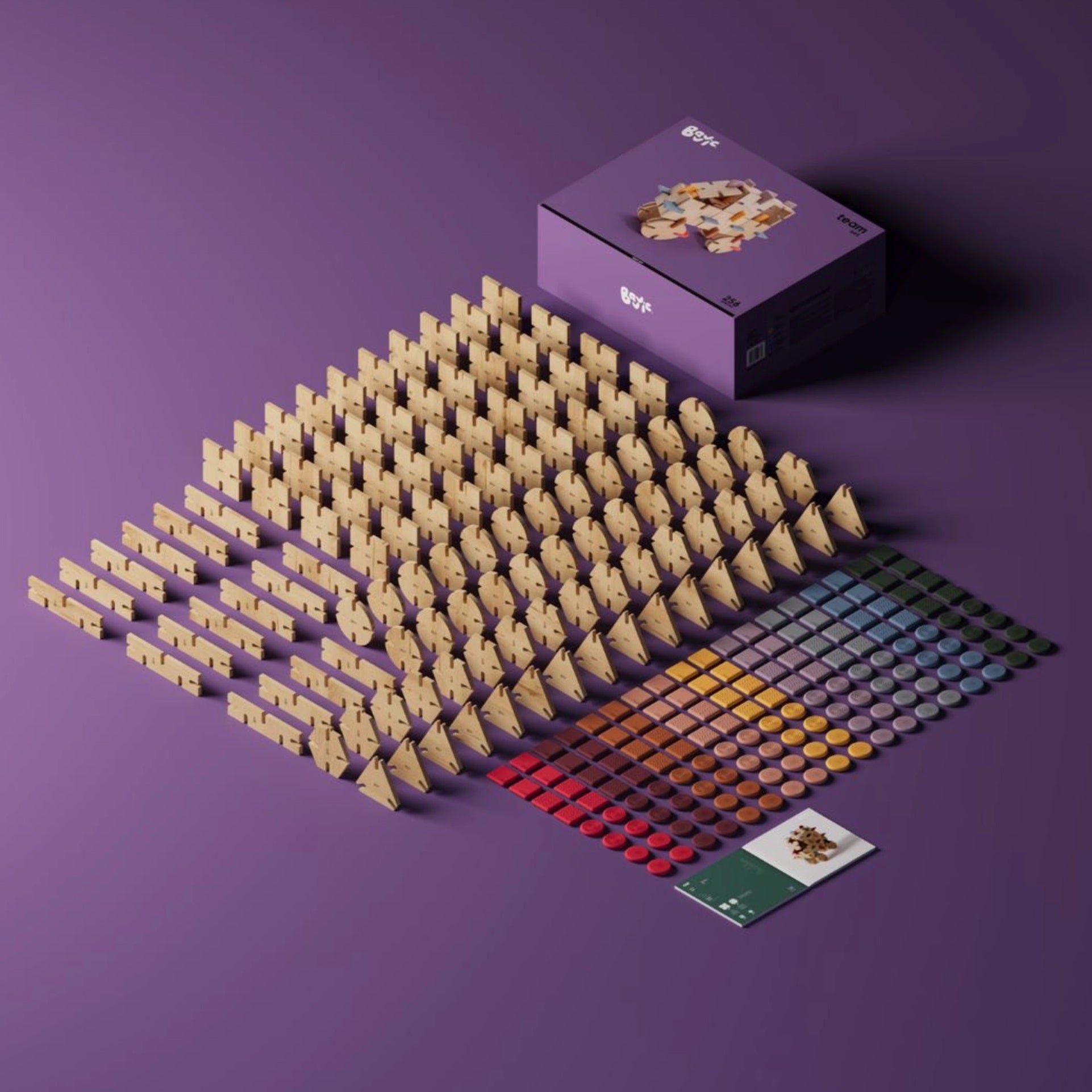 Bavvic Wooden Team Set - 256 Pcs