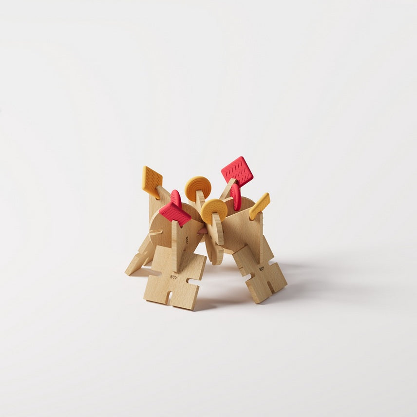 Bavvic Wooden Builder Set - 48 Pcs