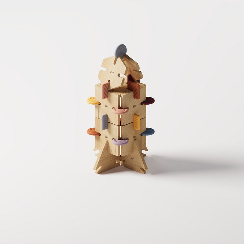 Bavvic Wooden Builder Set - 48 Pcs