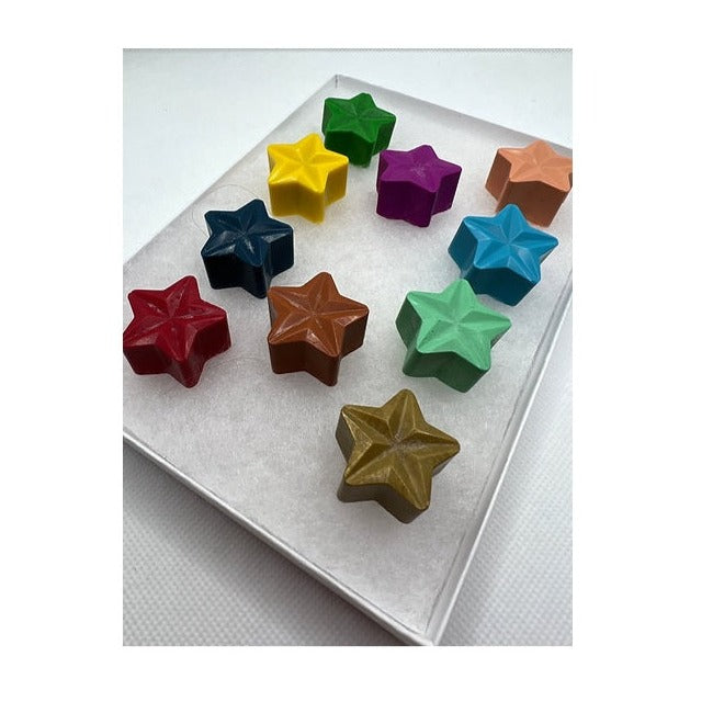 Beecrayative Beeswax Crayons - Small Stars - Box of 10