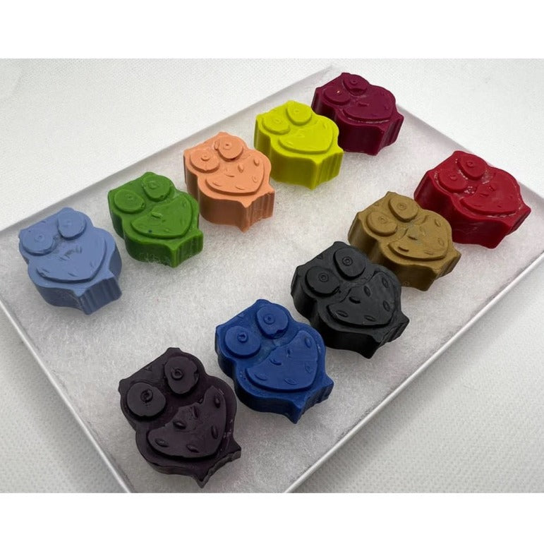 Beecrayative Beeswax Crayons - Owls - Box of 10