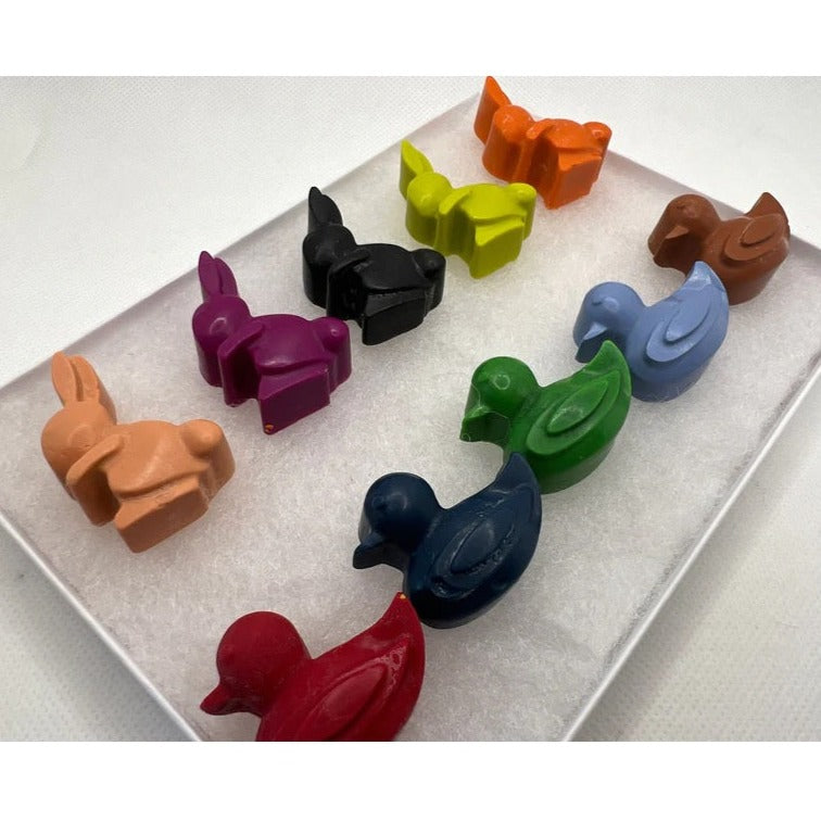 Beecrayative Beeswax Crayons - Ducks & Bunnies - Box of 10