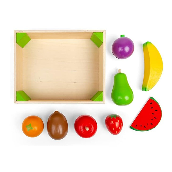 Bigjigs Wooden Toy Fruit Crate