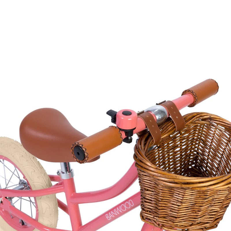 Banwood Balance Bike & Basket - Coral Pink