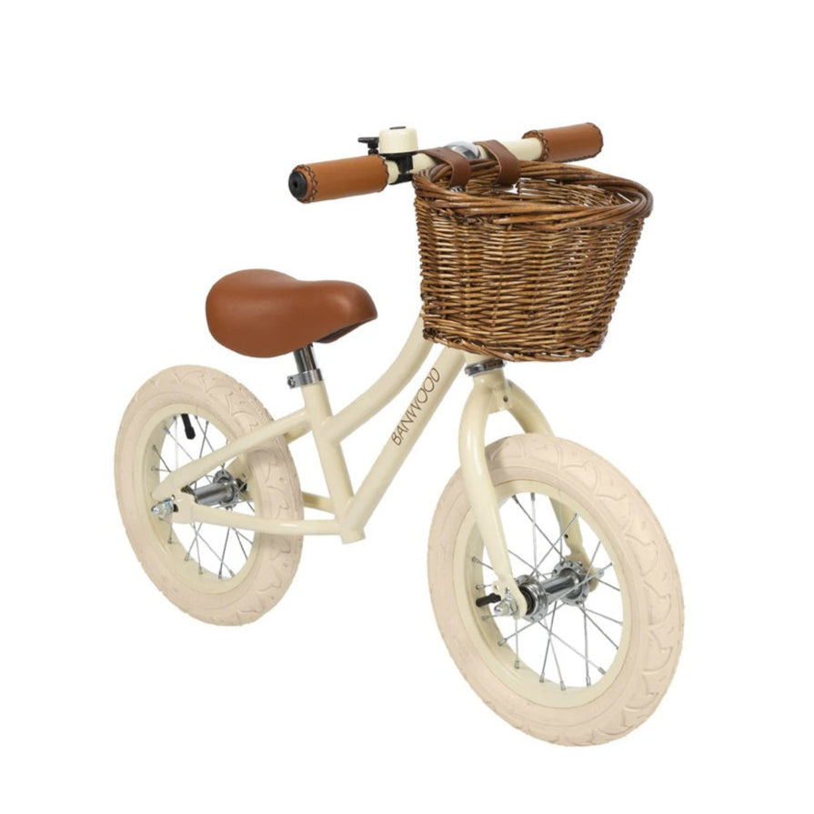 Banwood Balance Bike & Basket - Cream