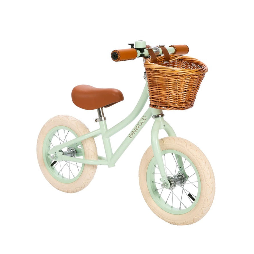 Banwood Balance Bike & Basket - Pale Mint