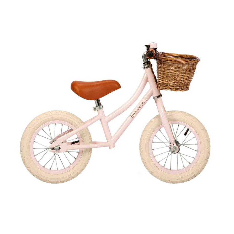 Banwood Balance Bike & Basket - Pastel Pink