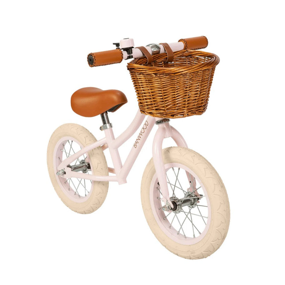 Banwood Balance Bike & Basket - Pastel Pink