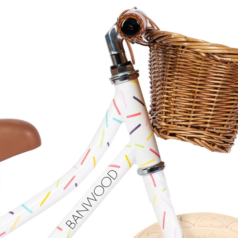 Banwood x Marest 'First Go!' Balance Bike & Basket - Allegra White