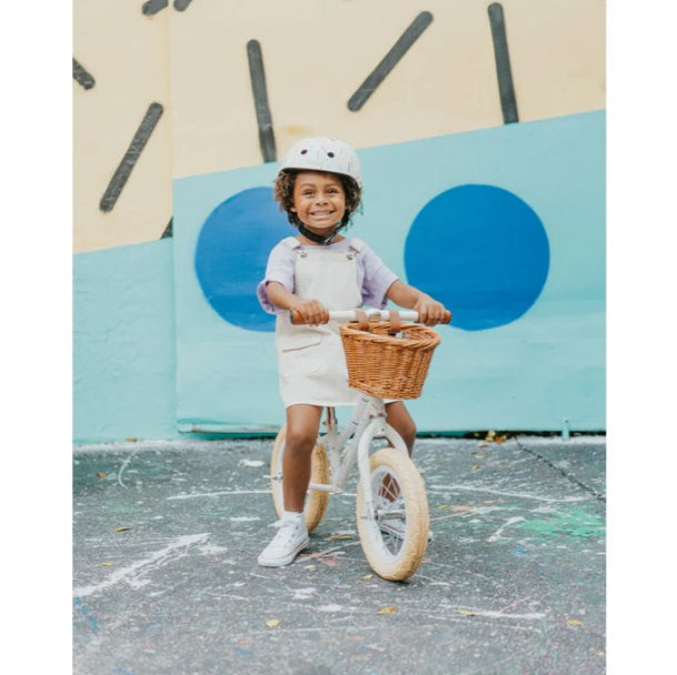 Banwood x Marest 'First Go!' Balance Bike & Basket - Allegra White