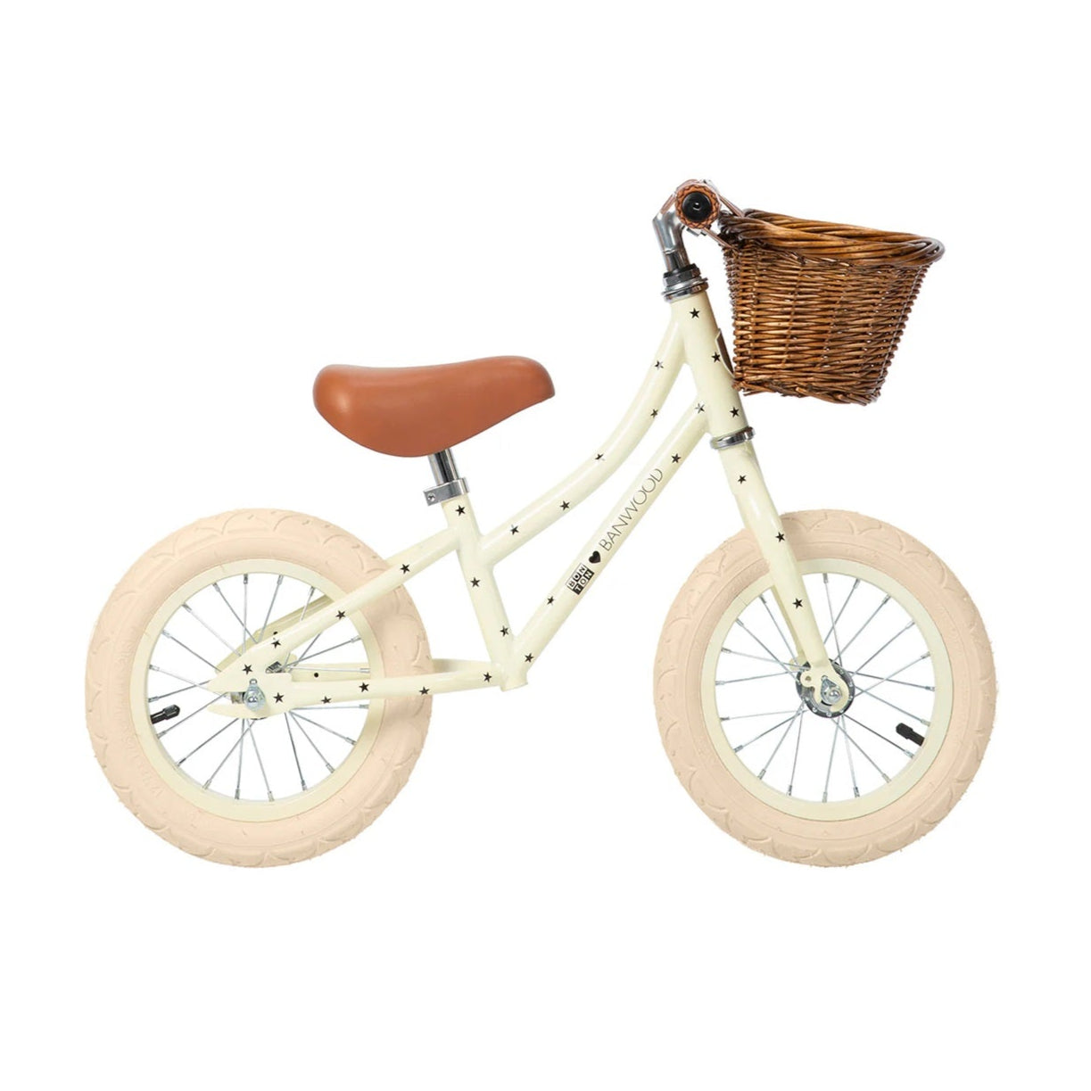 Banwood Balance Bike & Basket - Bonton Cream