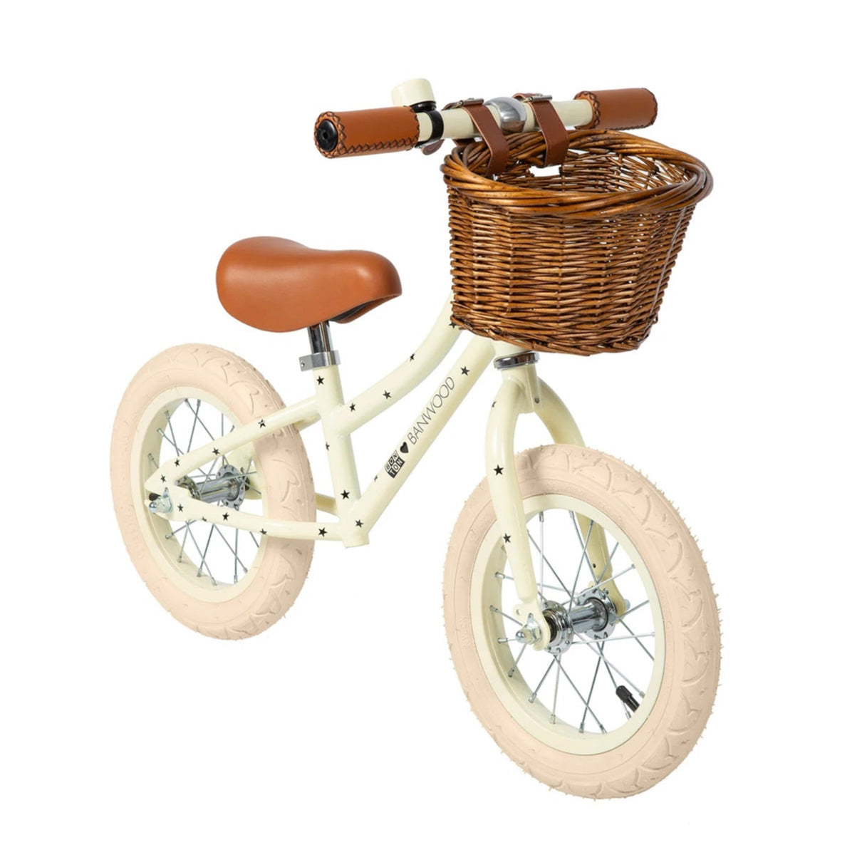 Banwood Balance Bike & Basket - Bonton Cream